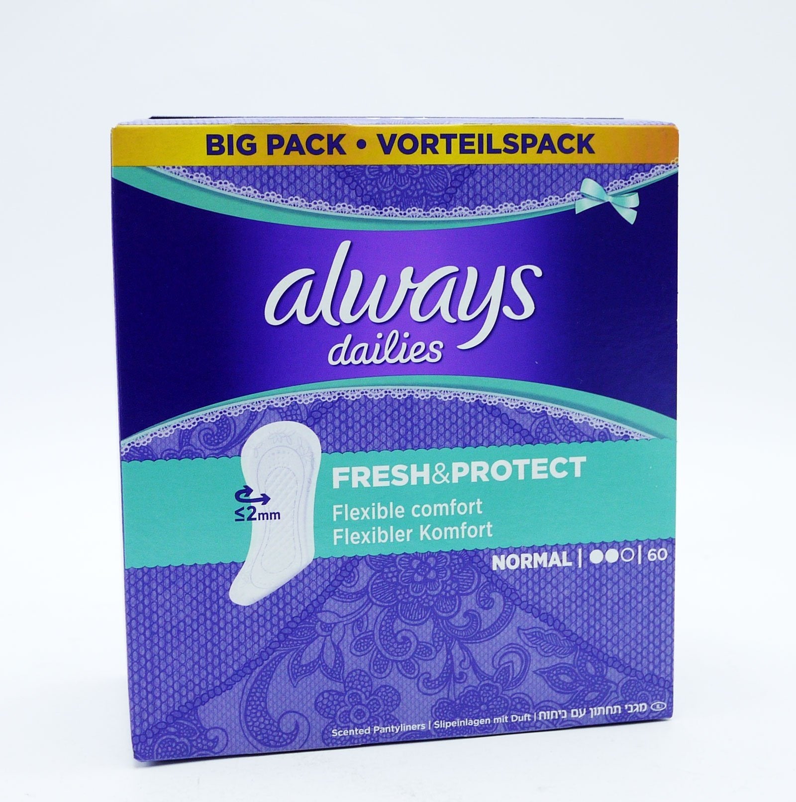 Always Dailies Liners Normal 60pk