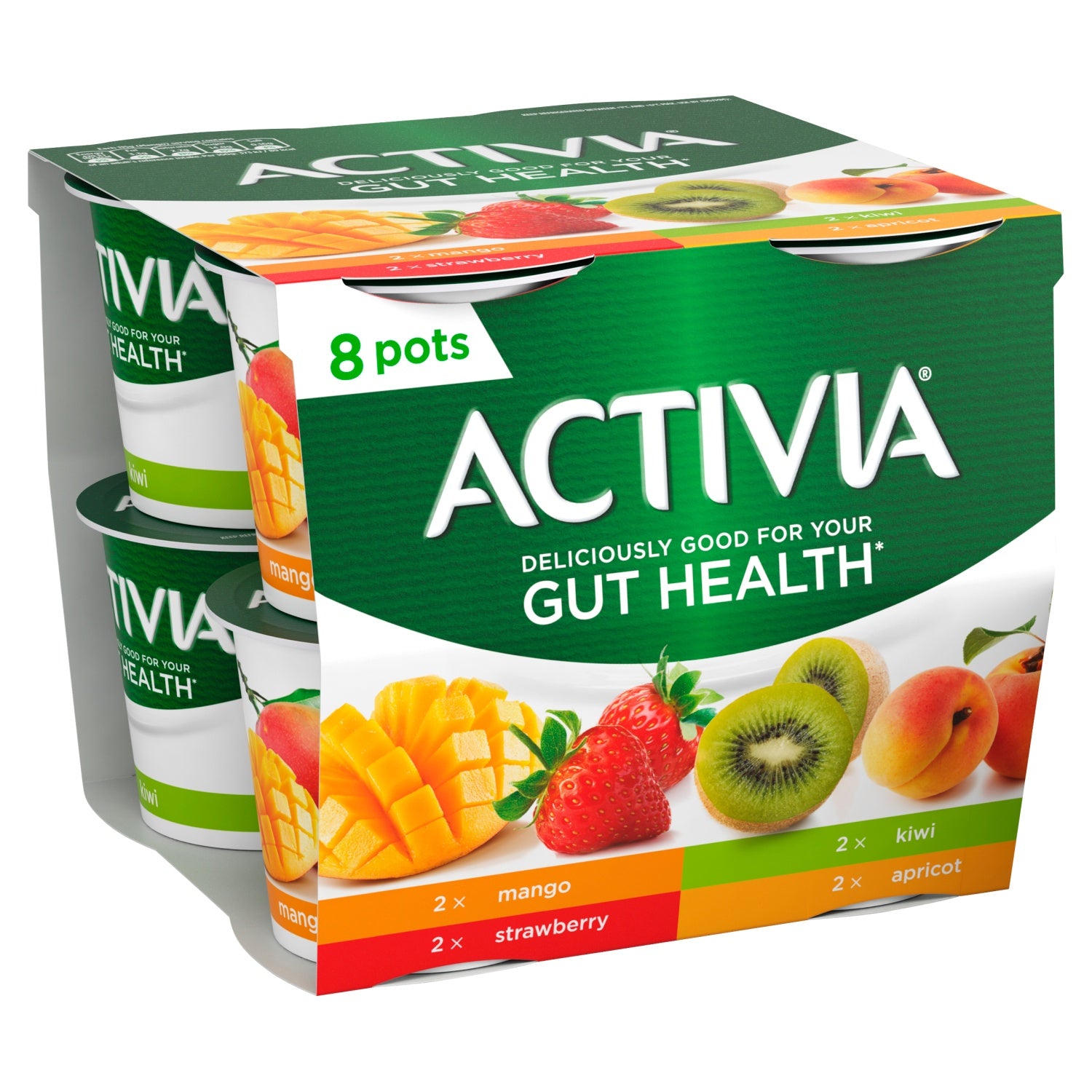 Activia Strawberry and Mixed Fruit Yogurt 8 x 115g