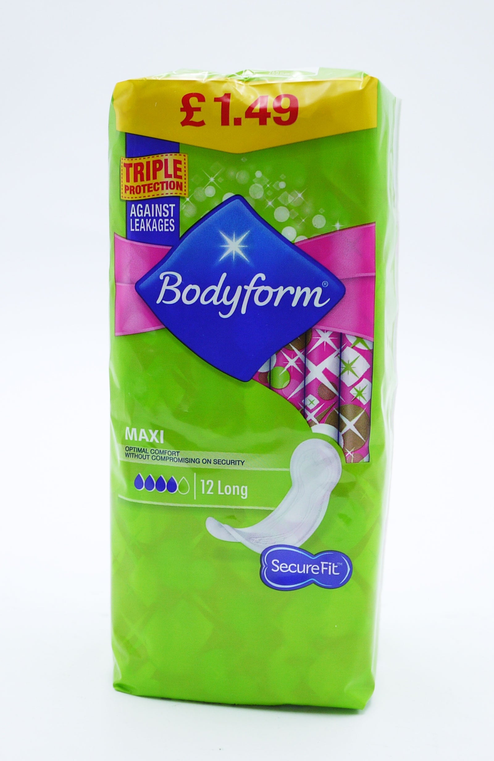 Bodyform Maxi Long Towel Pmp 12'S