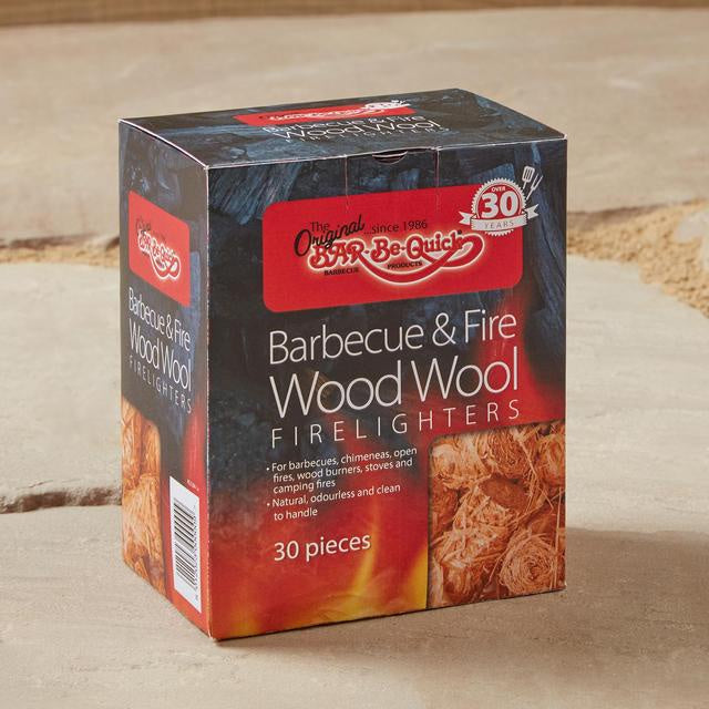 Bar  BE  Quick Barbecue  Fire Wood Wool Firelighters 30pk