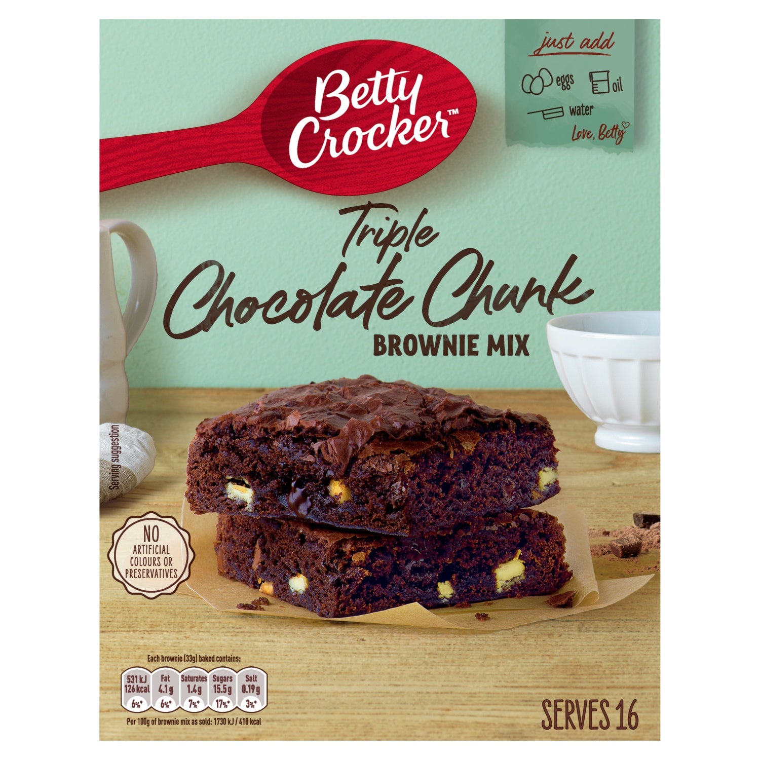 Betty Crocker Cake Mix Triple Choc Fudge Brownie 415g