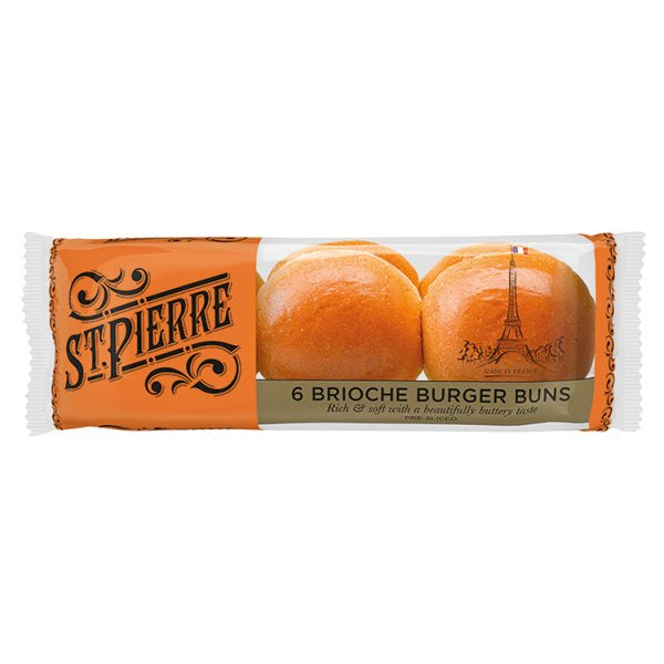 St. Pierre 6 Brioche Burger Buns