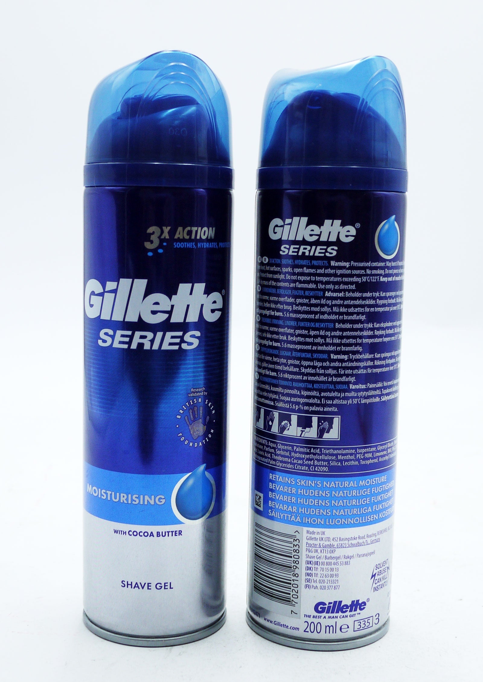 GILLETTE SERIES SHAVE GEL MOISTURISING 200ml