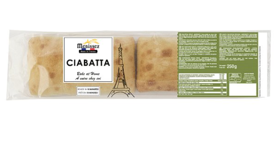 Menissez Ciabatta Part Baked 250g