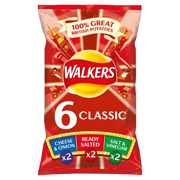 Walkers Variety Pack 6 x 25g