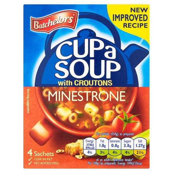 Batchelors Cup A Soup 4 Minestrone Croutons 94g