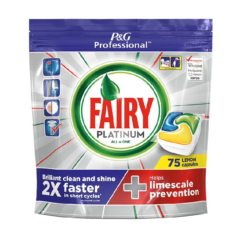 Fairy Platinum All In One Lemon 75 Tablets