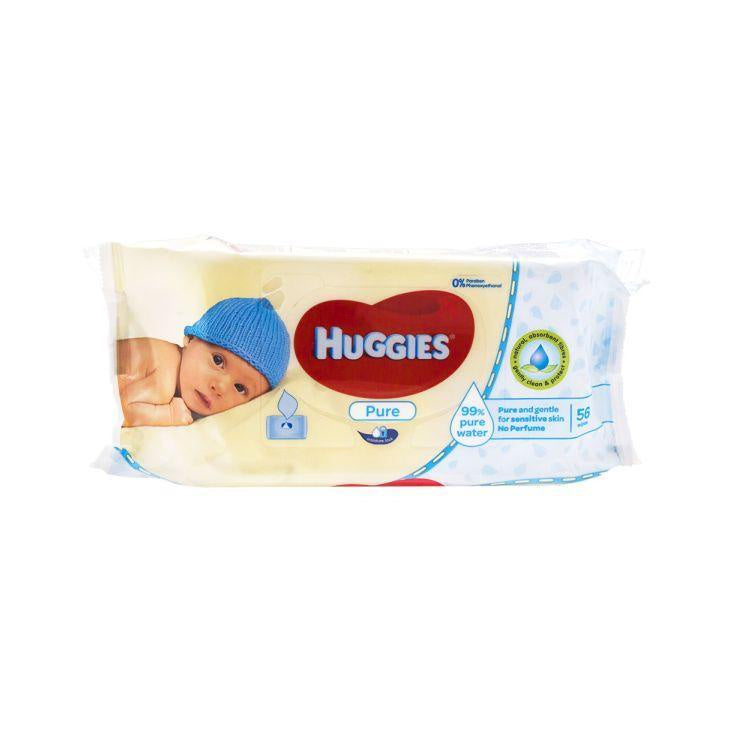 Huggies Pure Baby Wipes 56pk