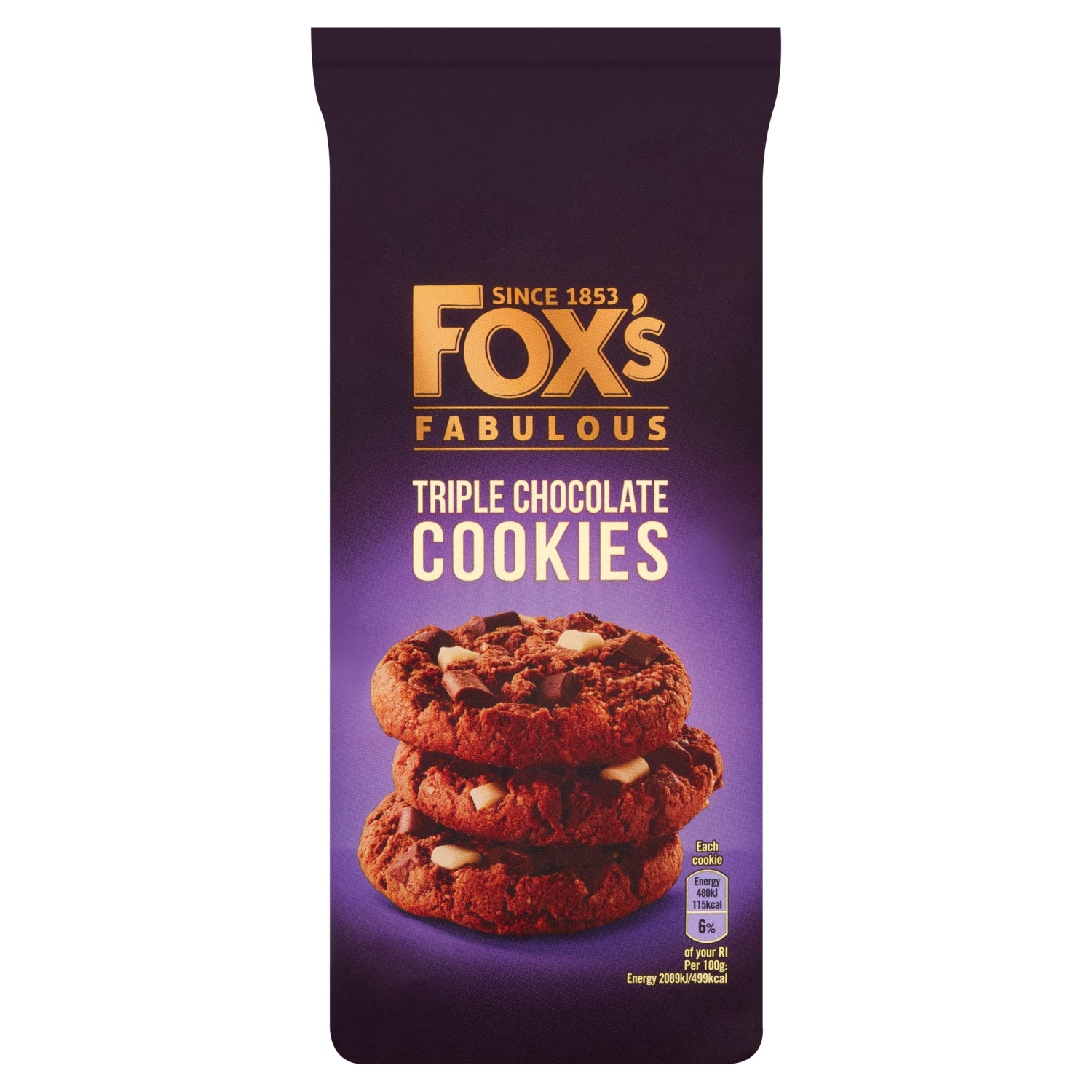 Foxs Triple Chocolate Chunkie Cookies - 180g