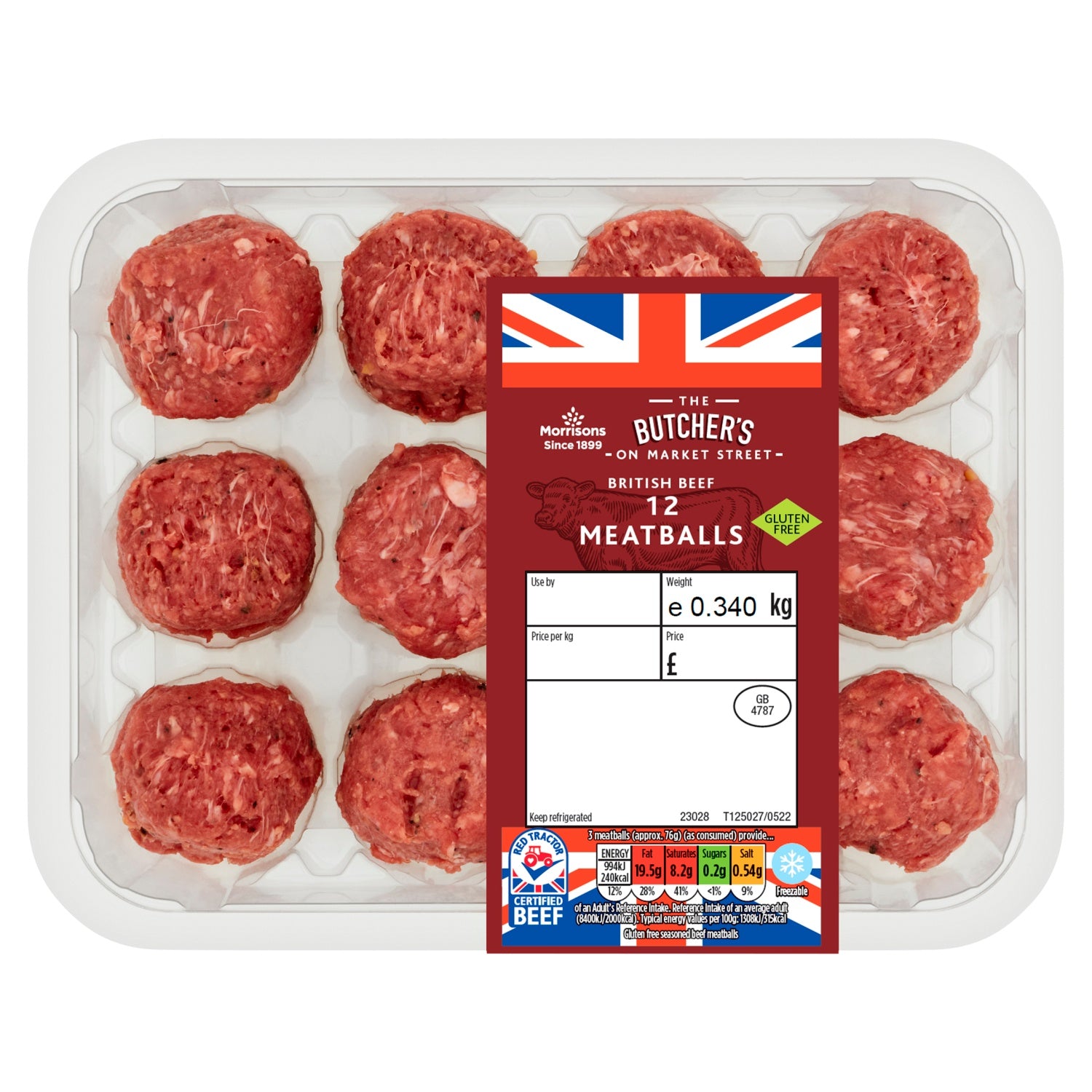 M 12 Beef Meatballs 340g