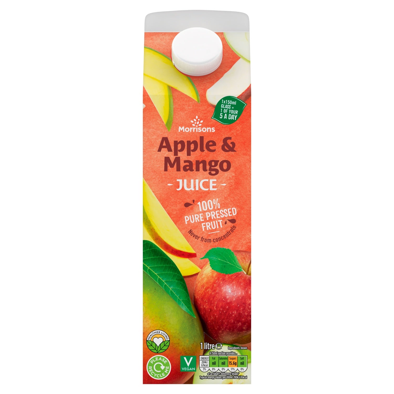 Morrisons 100% Fruit Apple  Mango Juice 1L