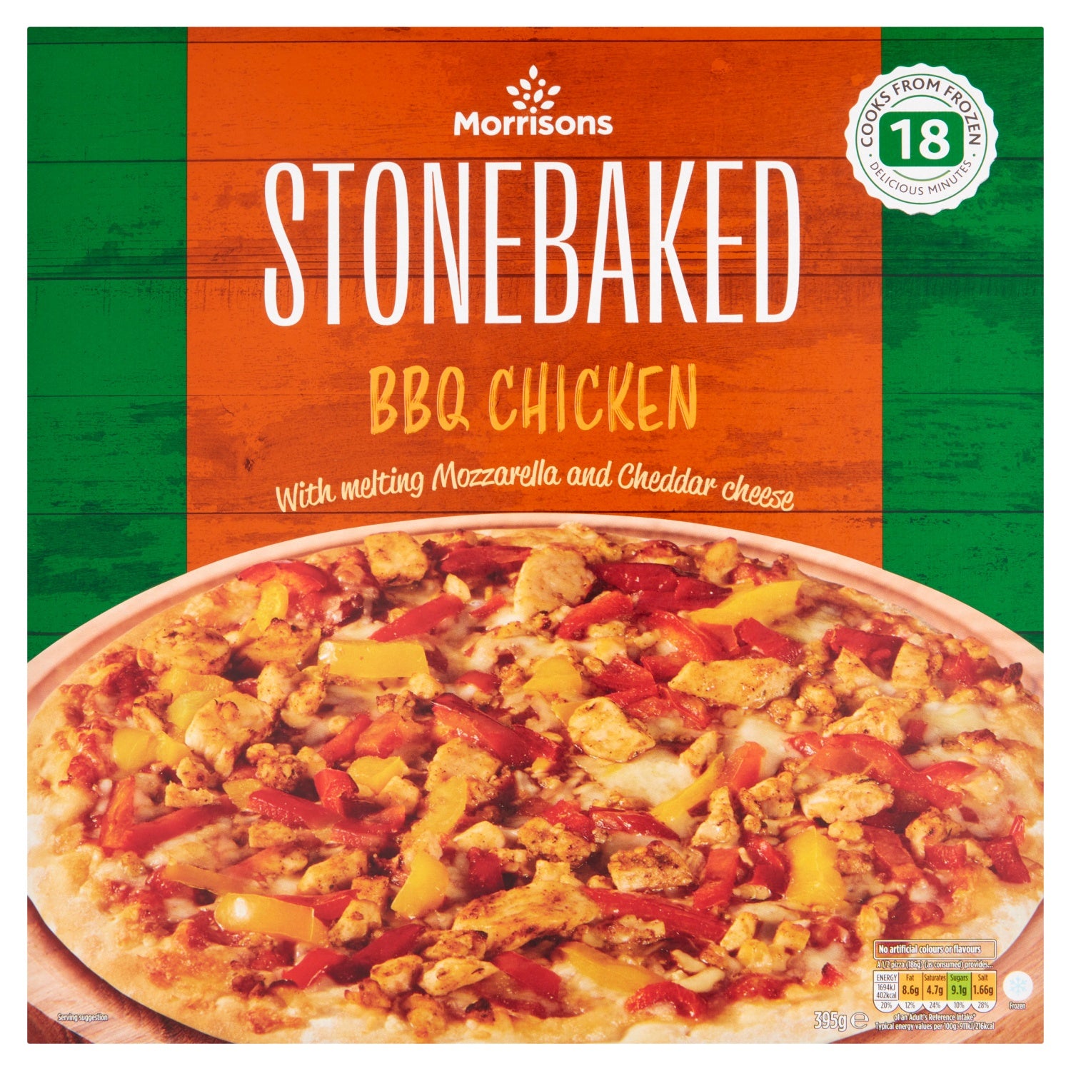 Morrisons BBQ Chicken Stonebake Pizza 395g