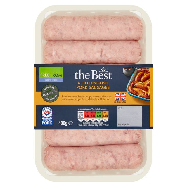 M The Best 6 Old English Pork Sausages 400g