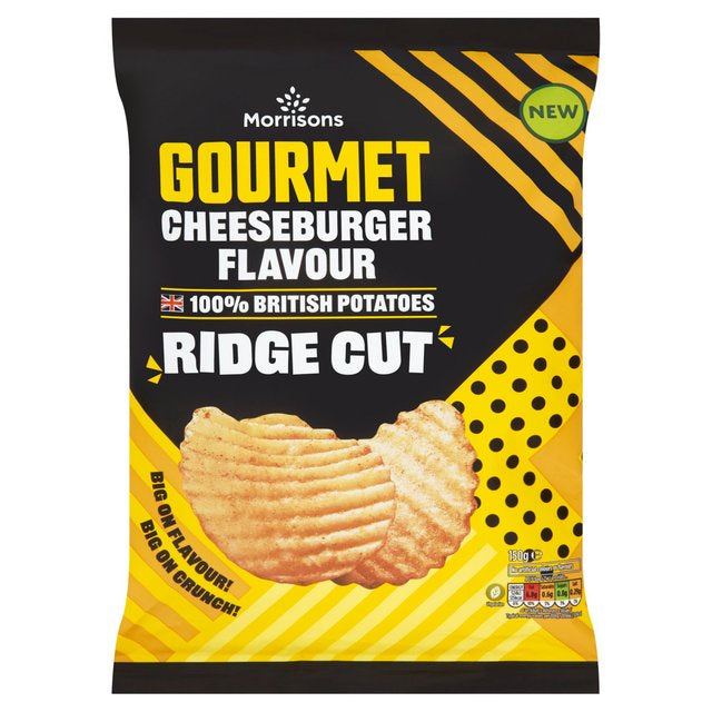 Morrisons Vintage Cheddar Gourmet Burger Crisps 150g