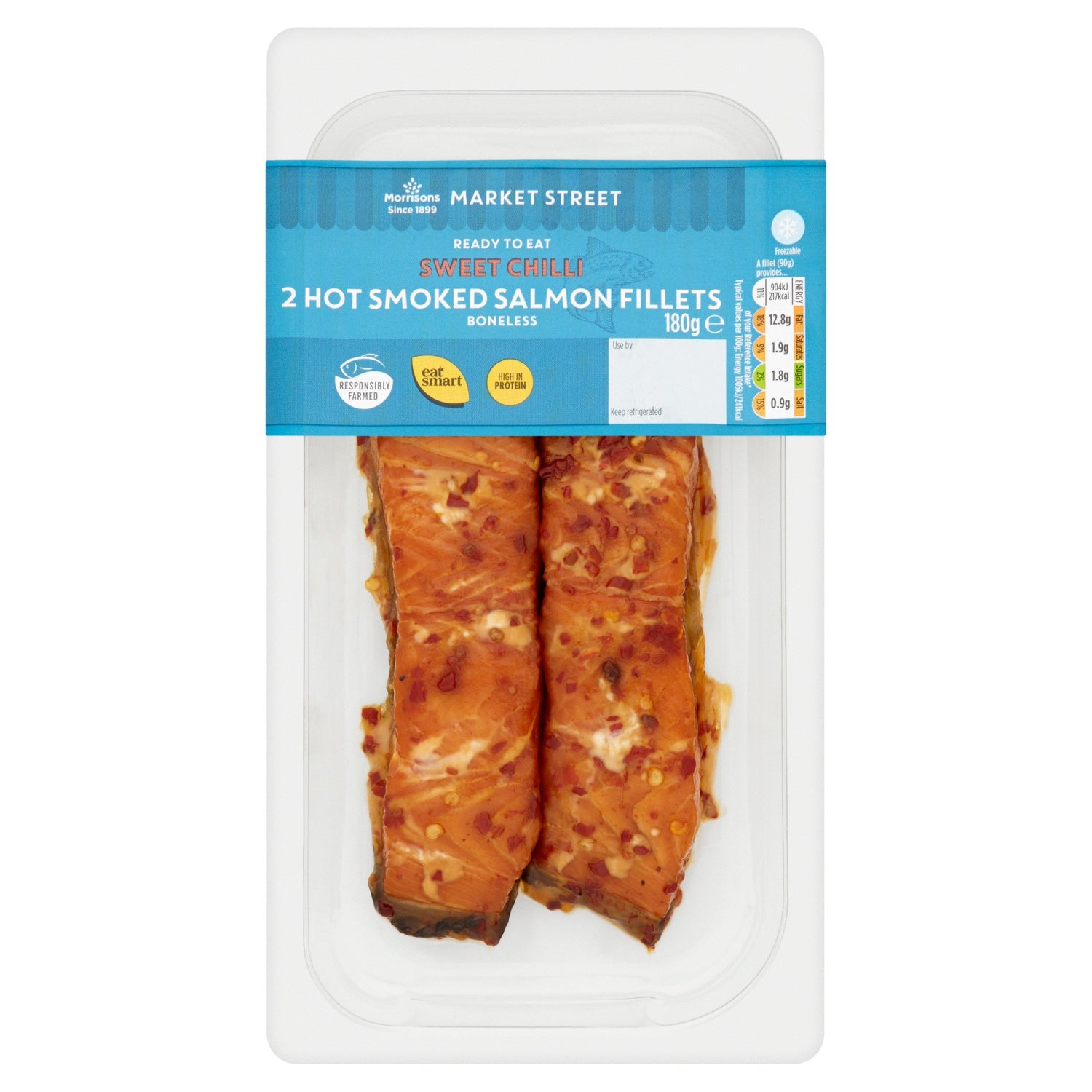 Morrisons Hot Smoked Sweet Chilli Salmon Fillets 180g