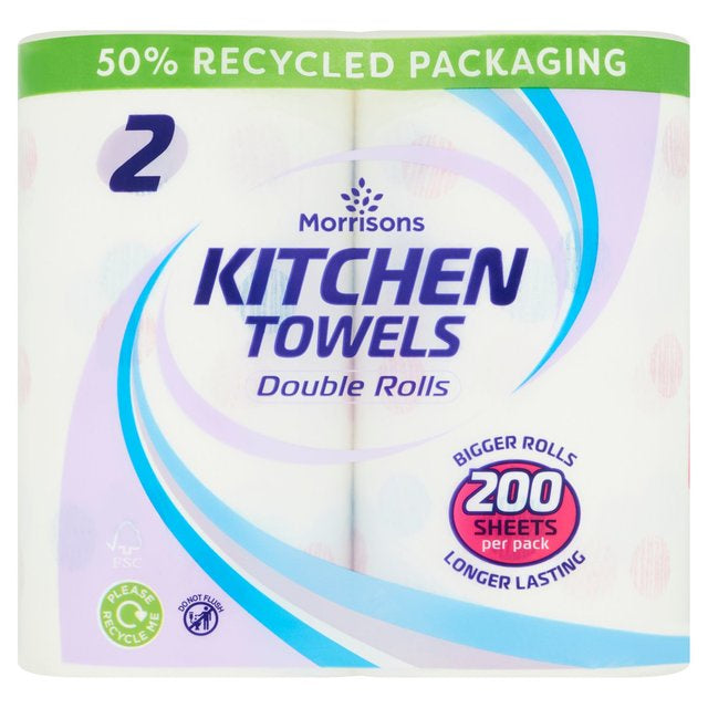 Morrisons Decorated Kitchen Towel 2 Roll