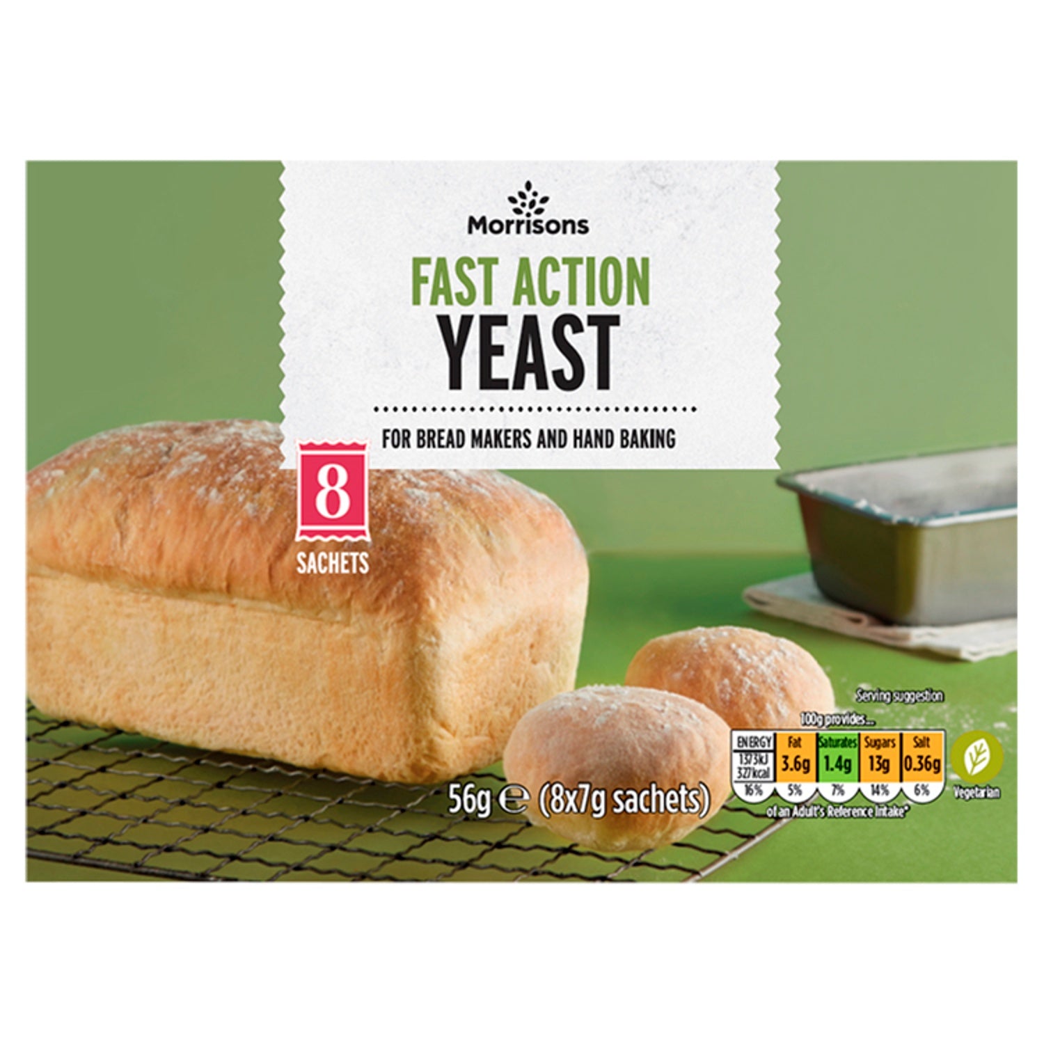 Morrisons Fast Action Yeast Sachets 56g