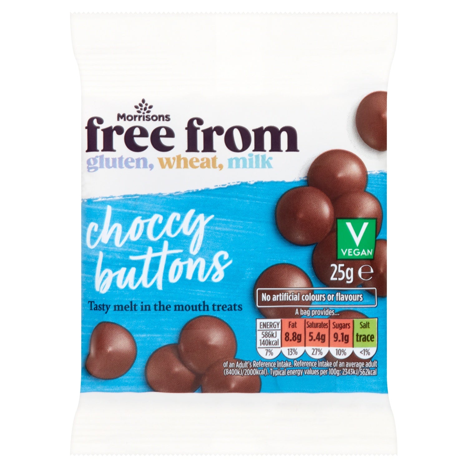 Morrisons Free From Chocolate Buttons 25g