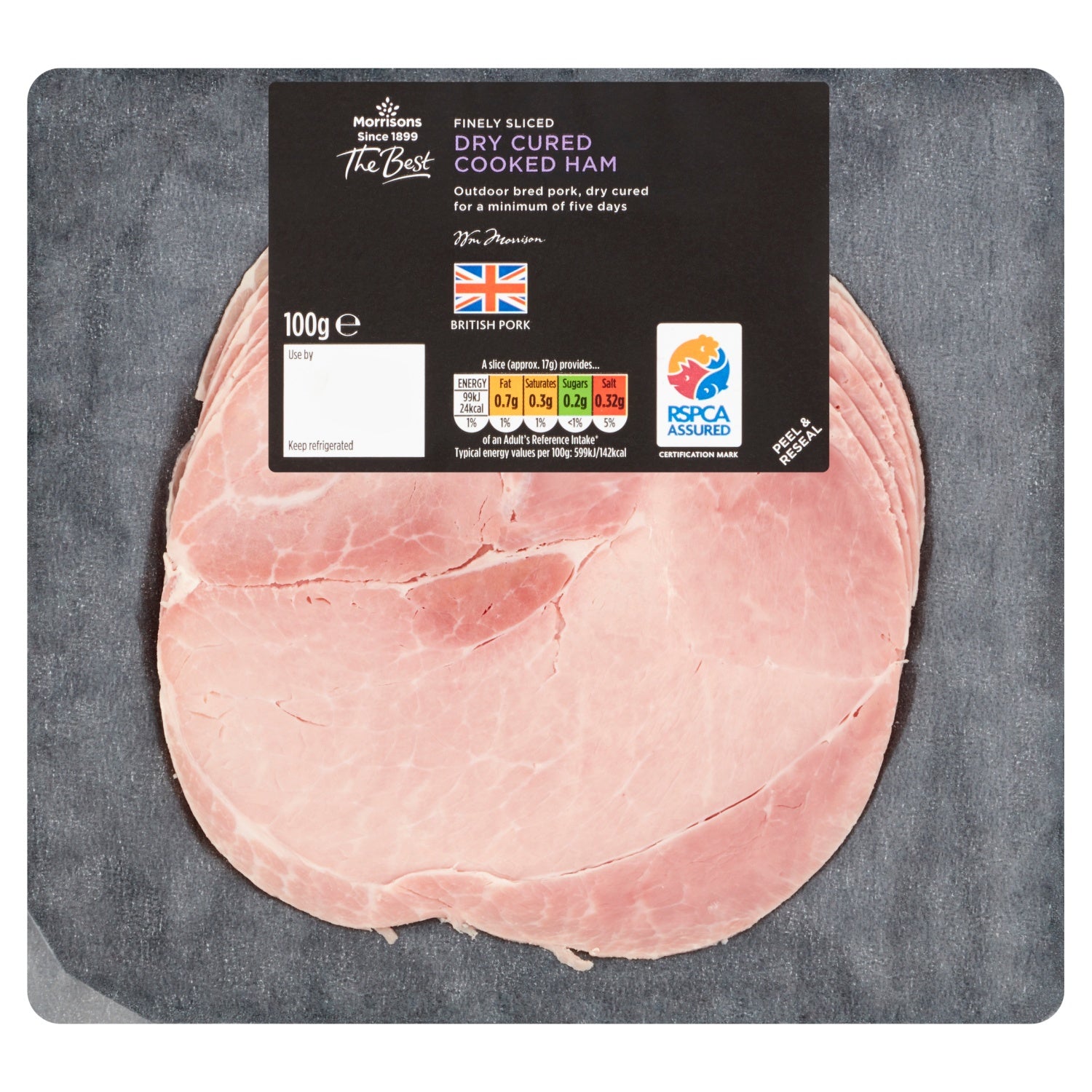 Morrisons The Best Finely Sliced Honey Roast Ham 100g