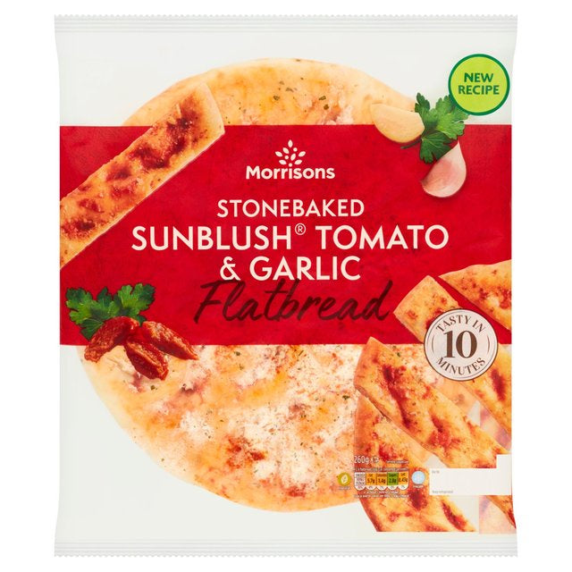 Morrisons Sunblush Tomato &   Garlic Flatbread 260g