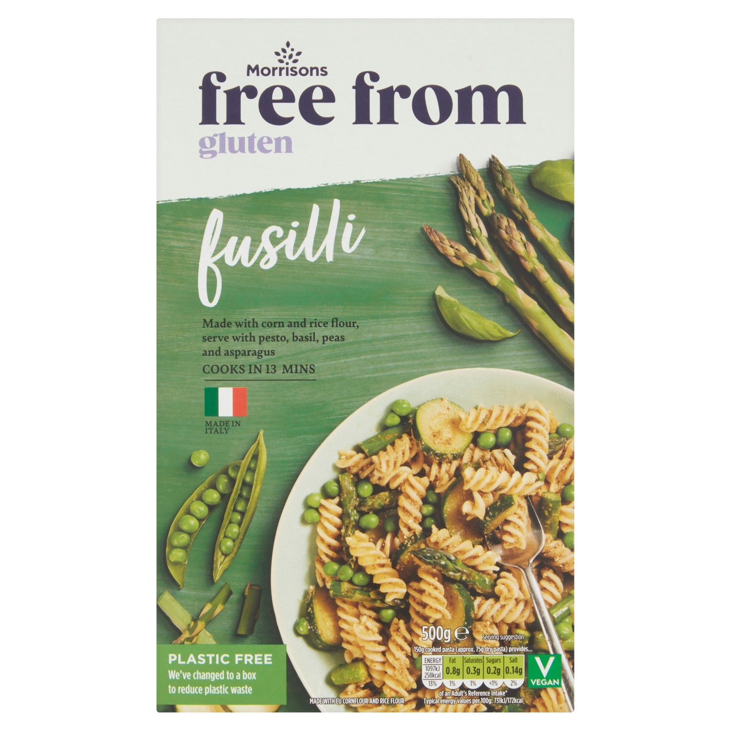 Morrisons Free From Fusilli Pasta 500g