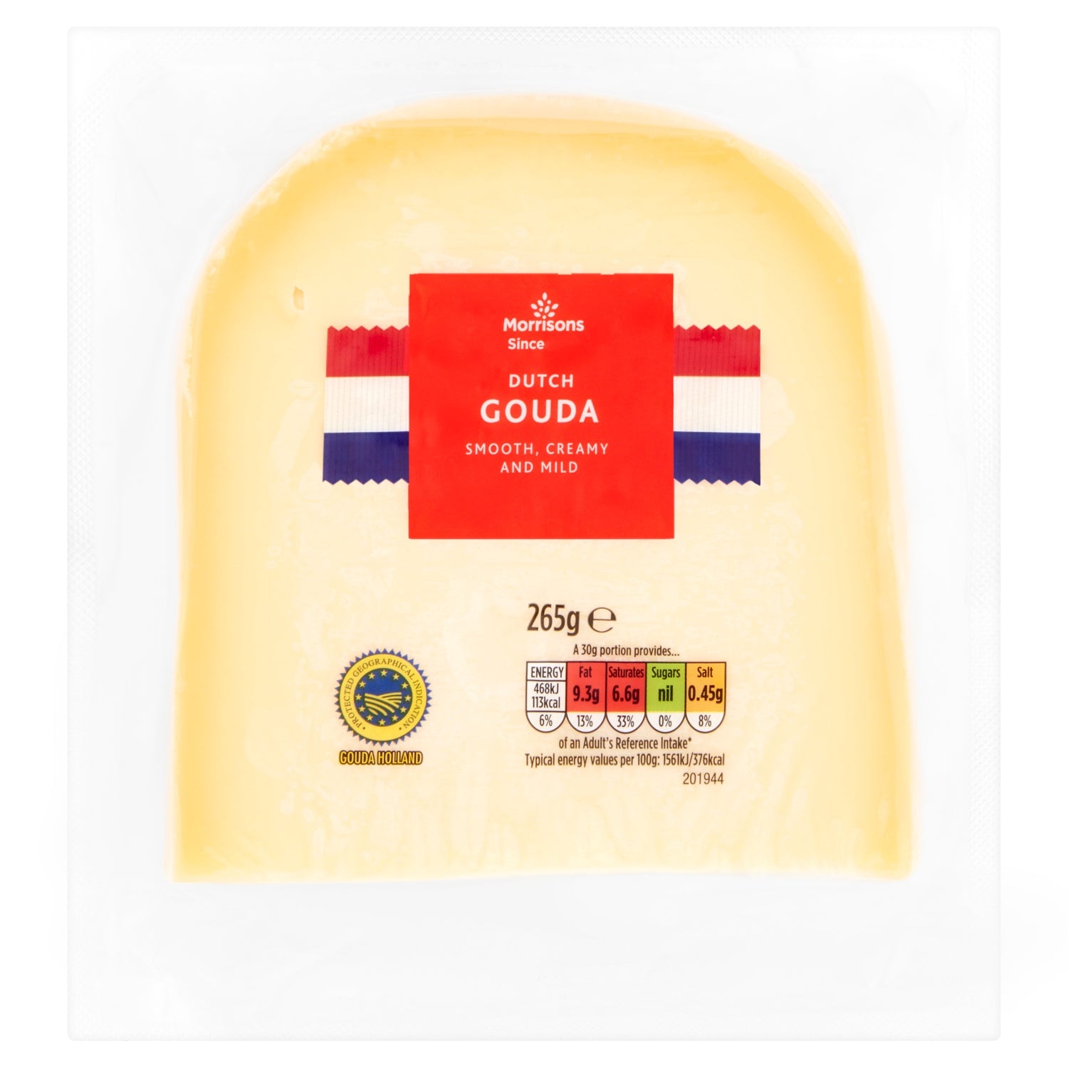 Morrisons Gouda Mild Wedge 265g