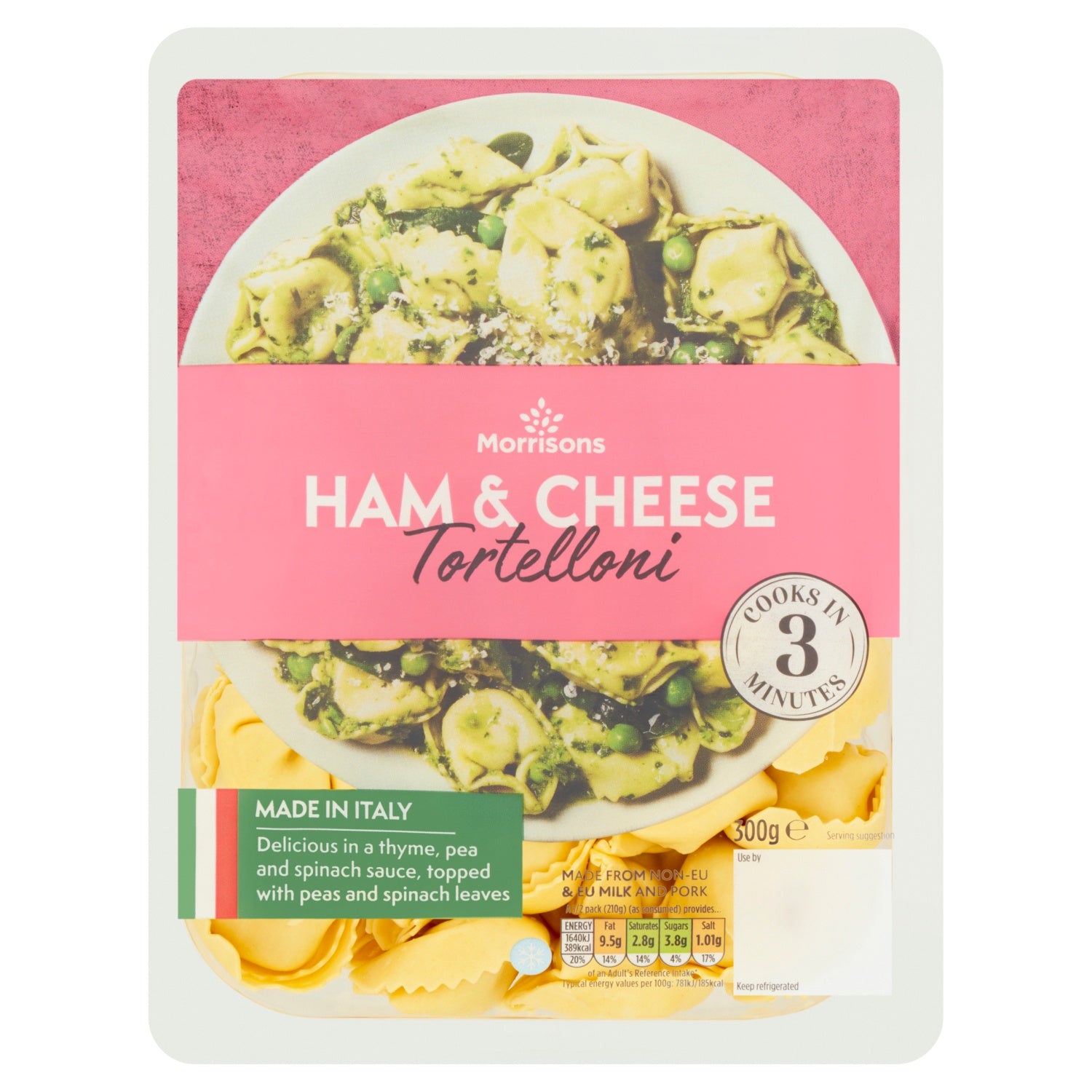 M Kitchen Ham Cheese Tortelloni 300g