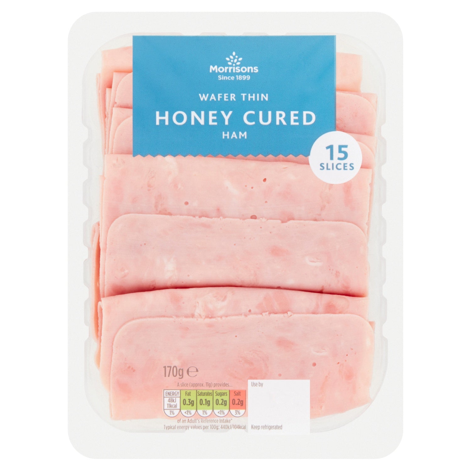 Morrisons Wafer Thin Honey Cured Ham 170g