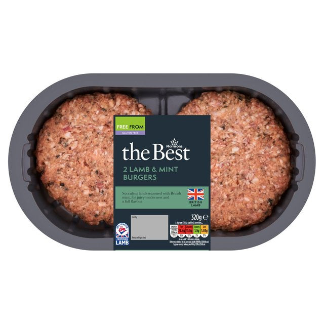 Morrisons The Best Lamb & Mint Burgers 320g