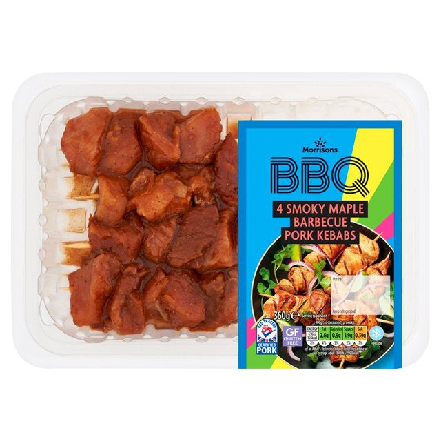 Morrisons Smokey Maple Apple Bbq Pork Kebabs 360G