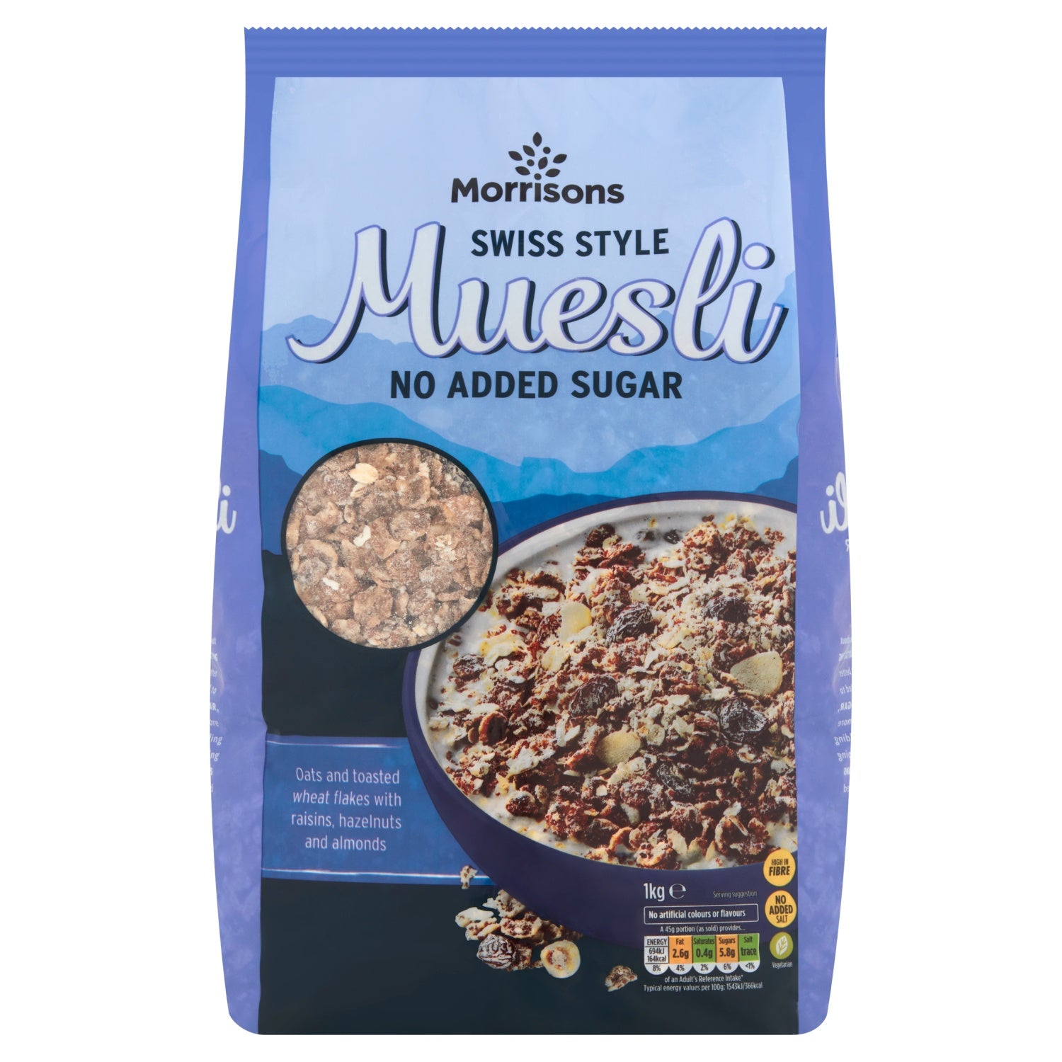 Morrisons Swiss Style Muesli No Added Sugar 1kg