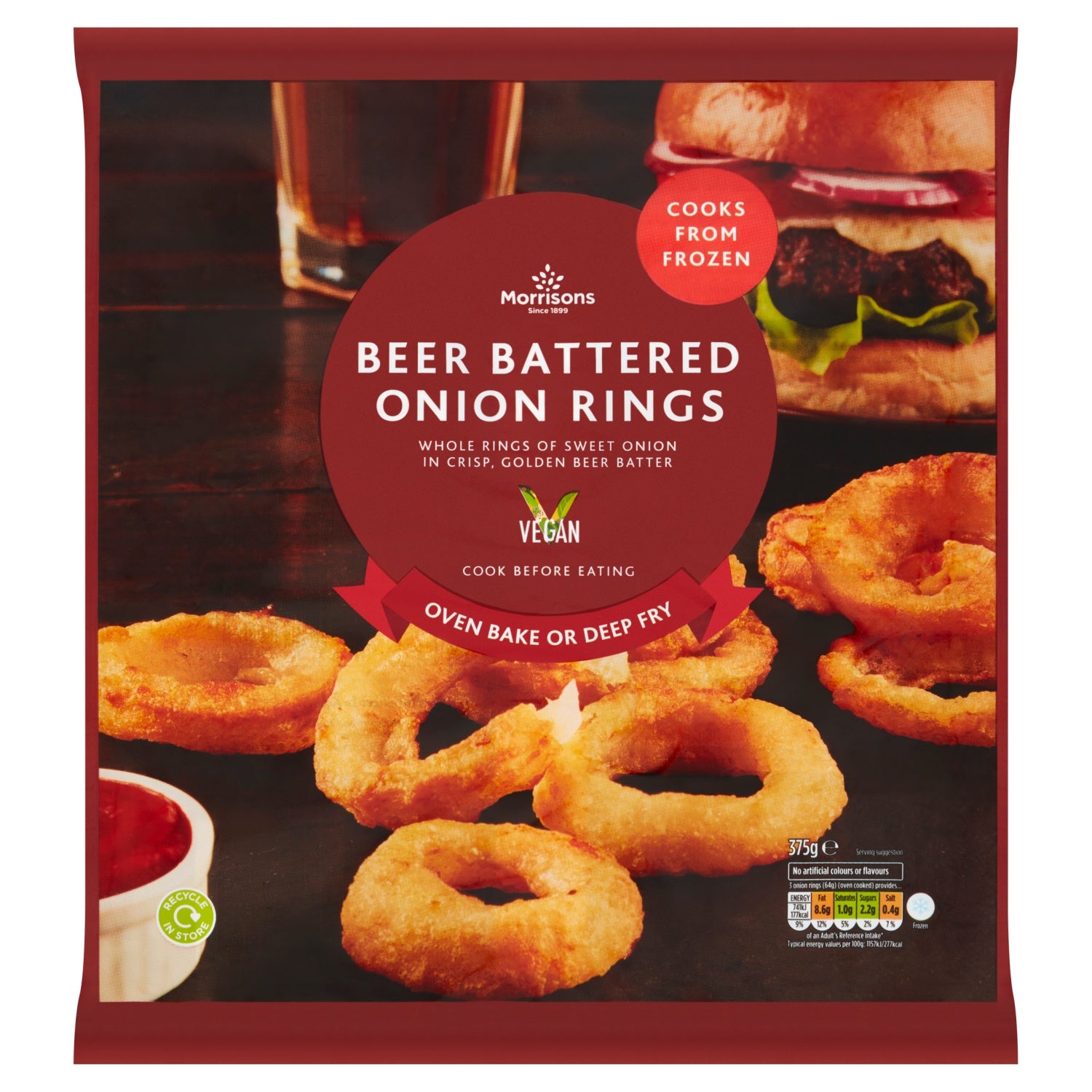 Morrisons Beer Battered Onion Rings 375g