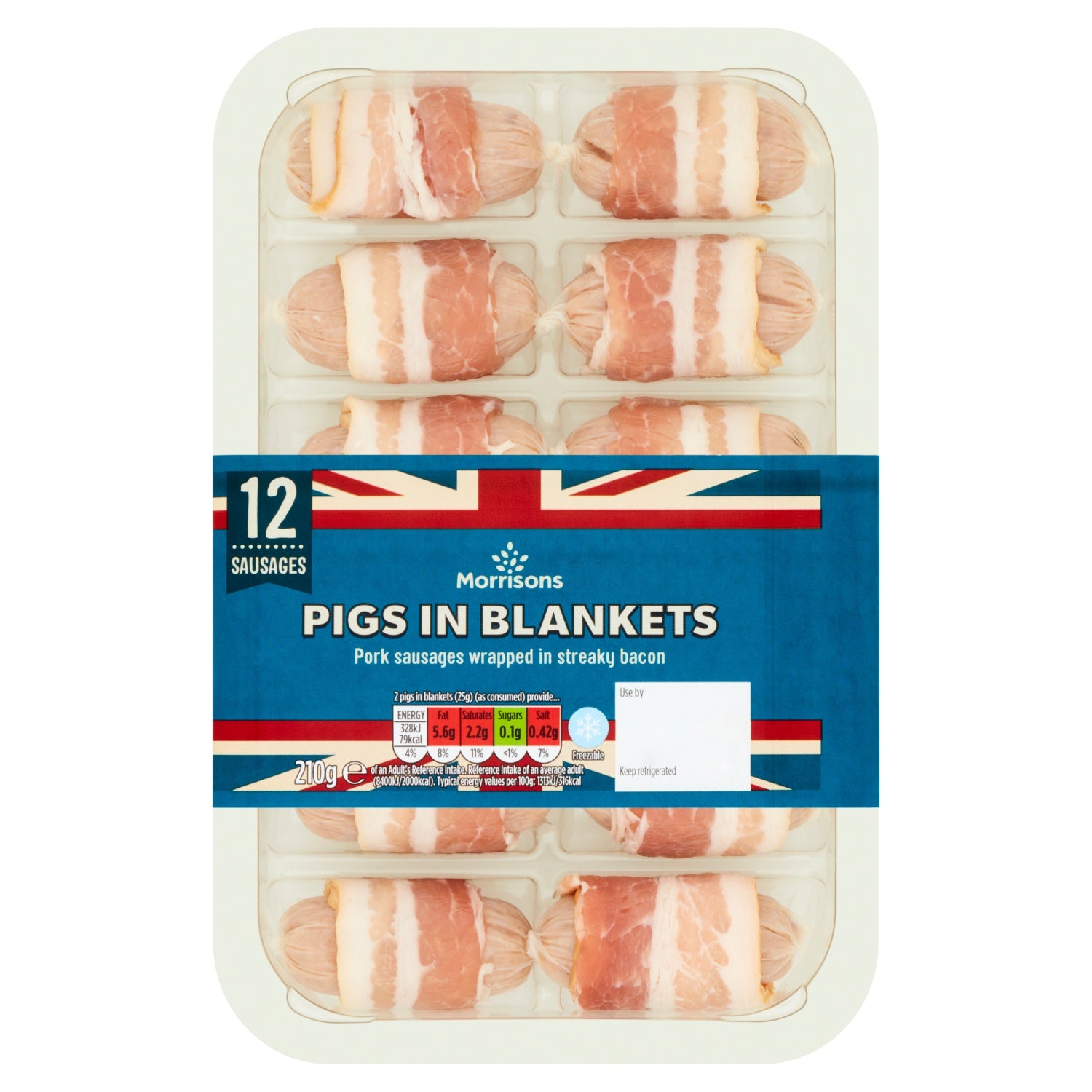 Morrisons 12 Pigs In Blankets 210g