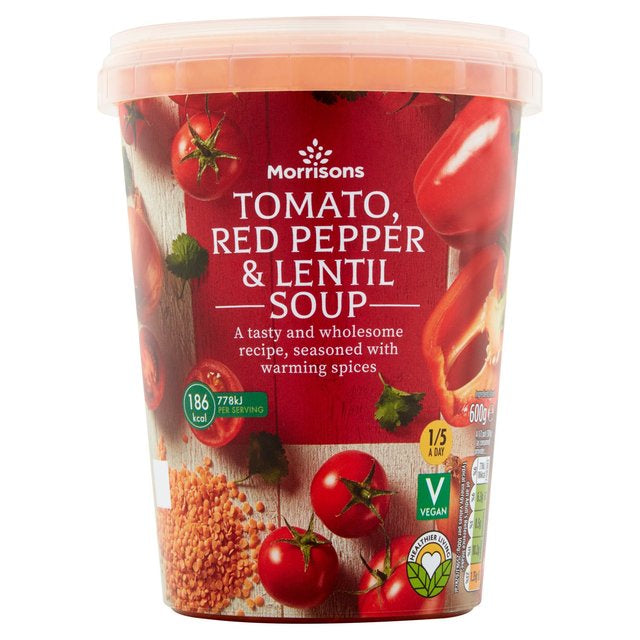 Morrisons Tomato Red Pepper & Lentil Soup 600g