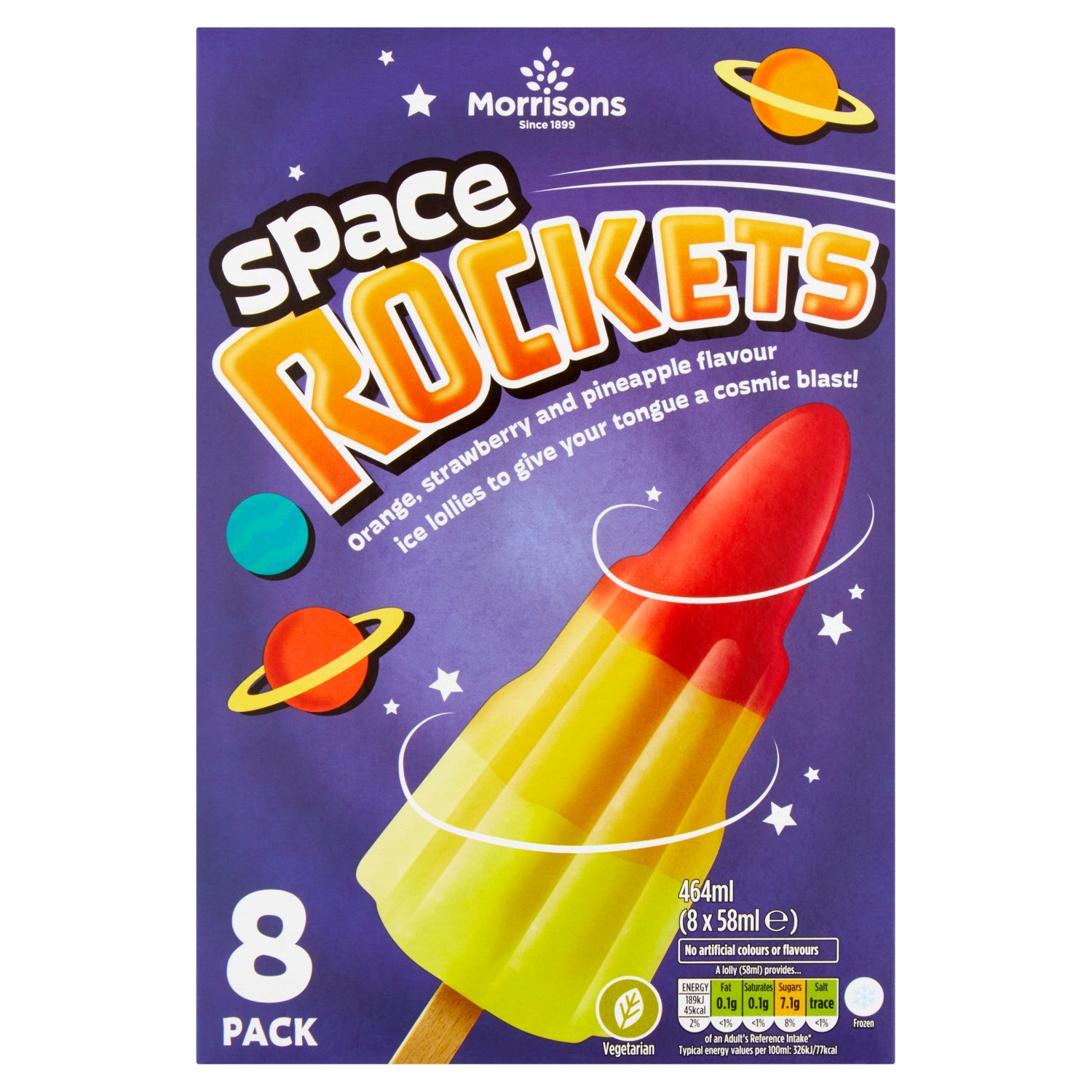 Morrisons 8 Rocket Lollies 464ml