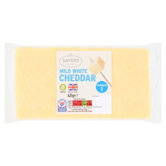 Morrisons Savers Mild White Cheddar 625g