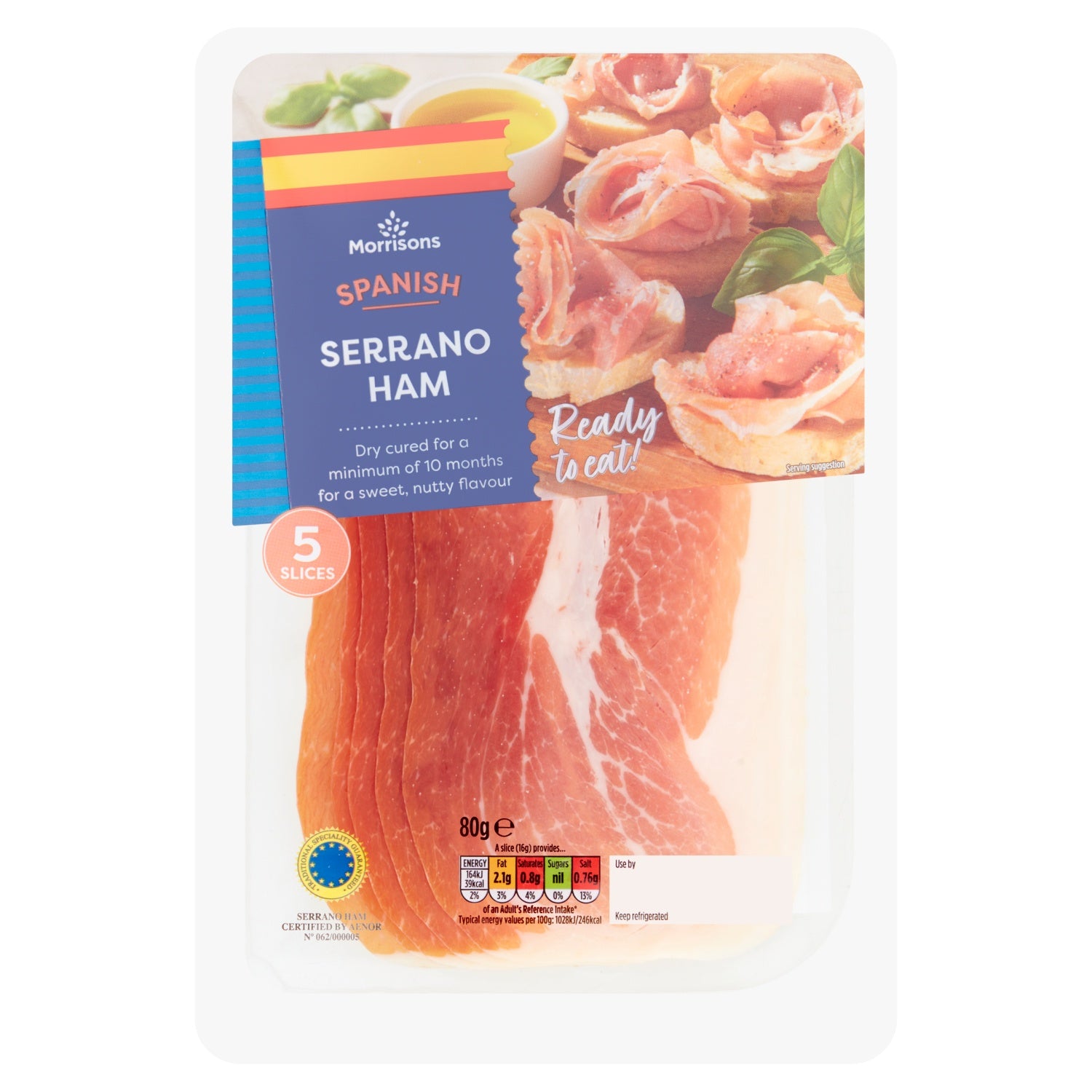 Morrisons Serrano Ham 80g