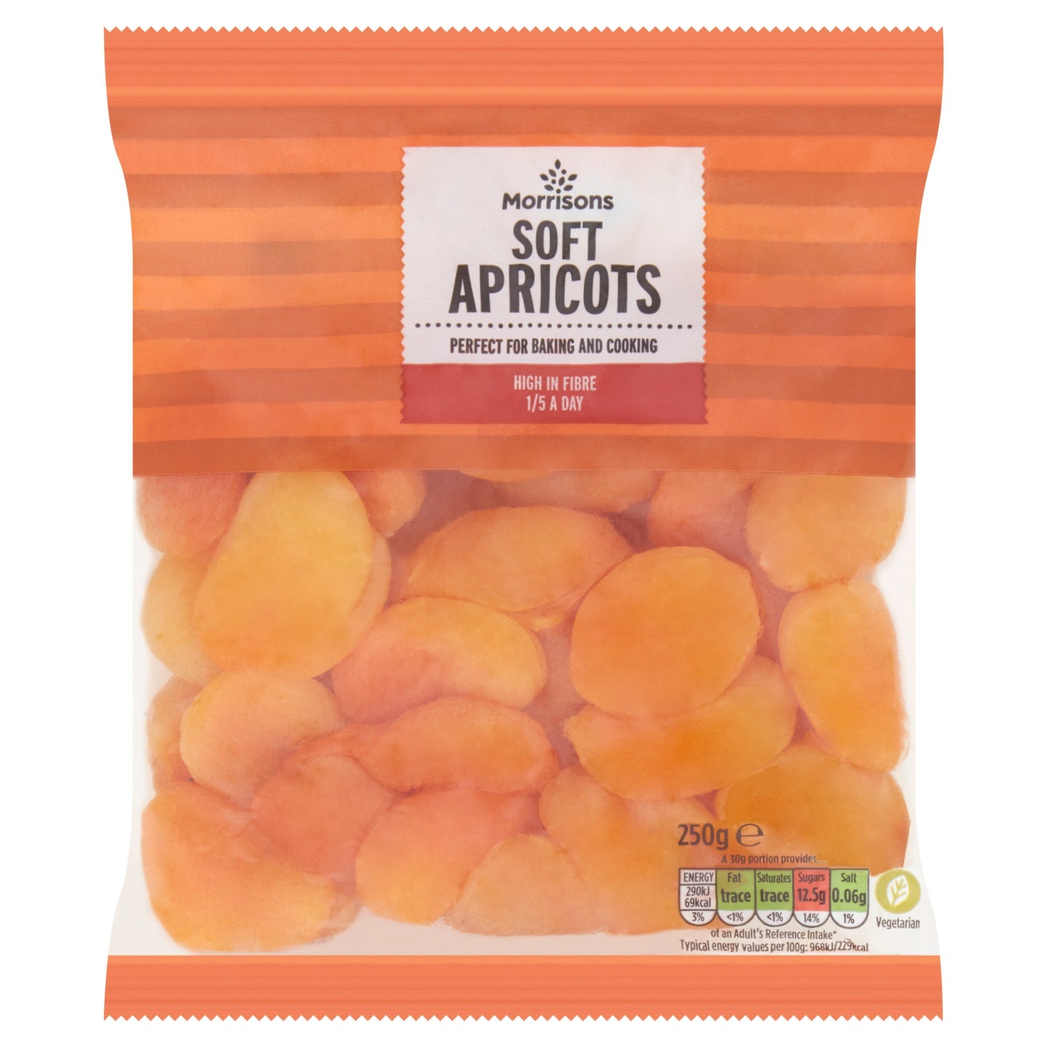 Morrisons Soft Apricots 250g.