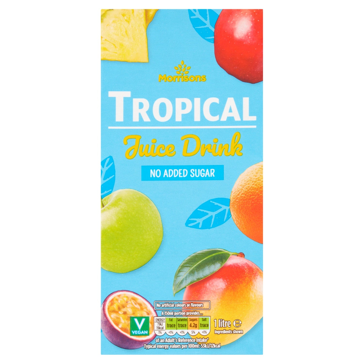 Morrisons No Added Sugar Tropical Juice 1L