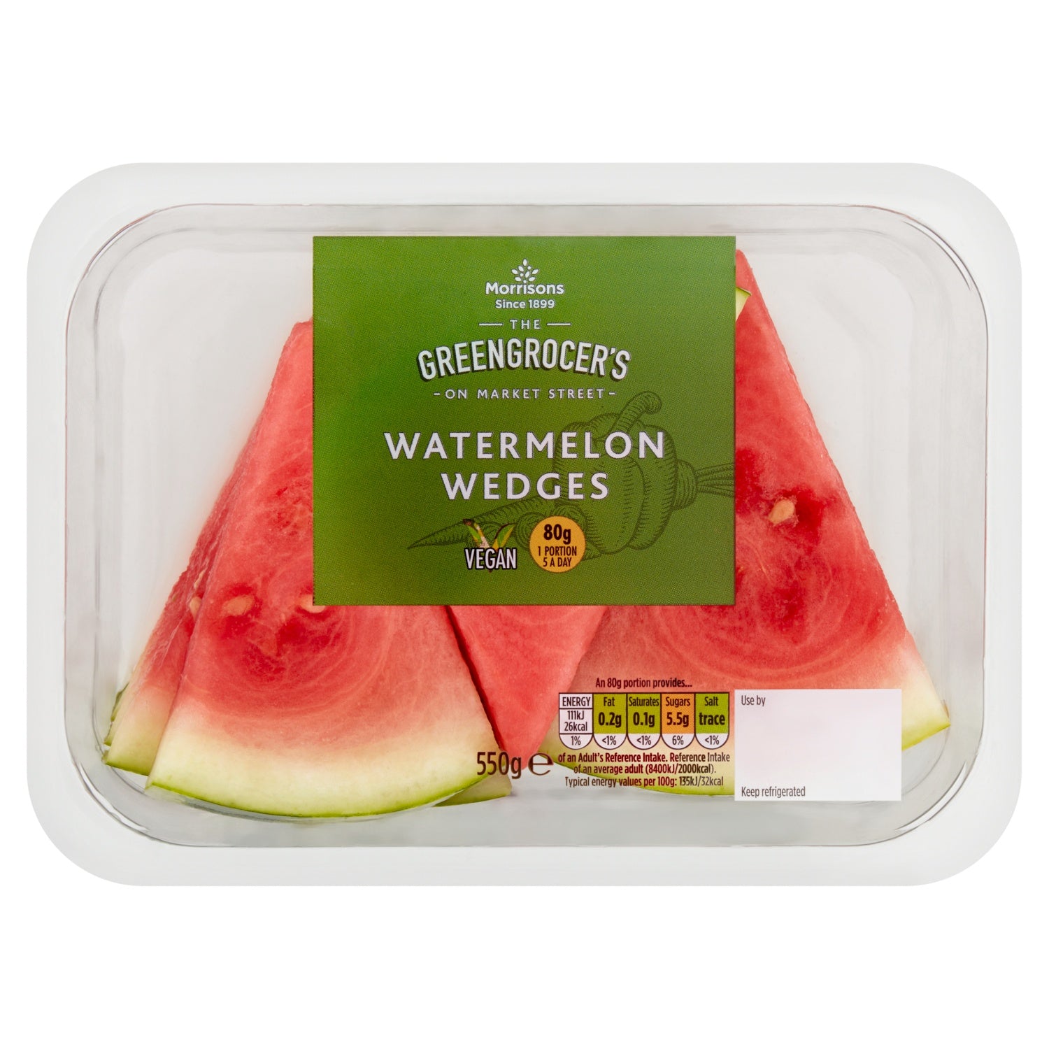 Morrisons Watermelon Wedges 550G