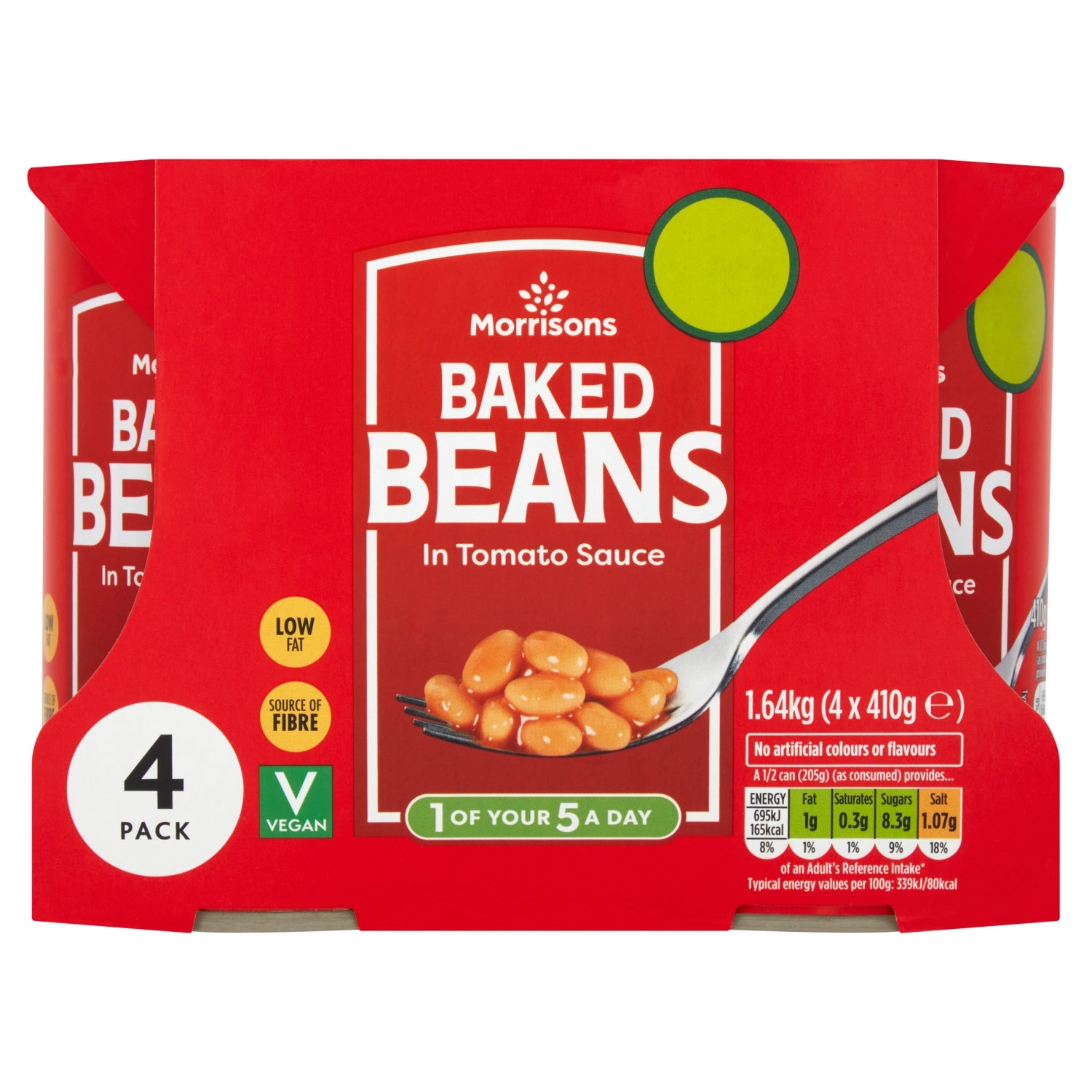 M Baked Beans In Tomato Sauce 4 x 410g