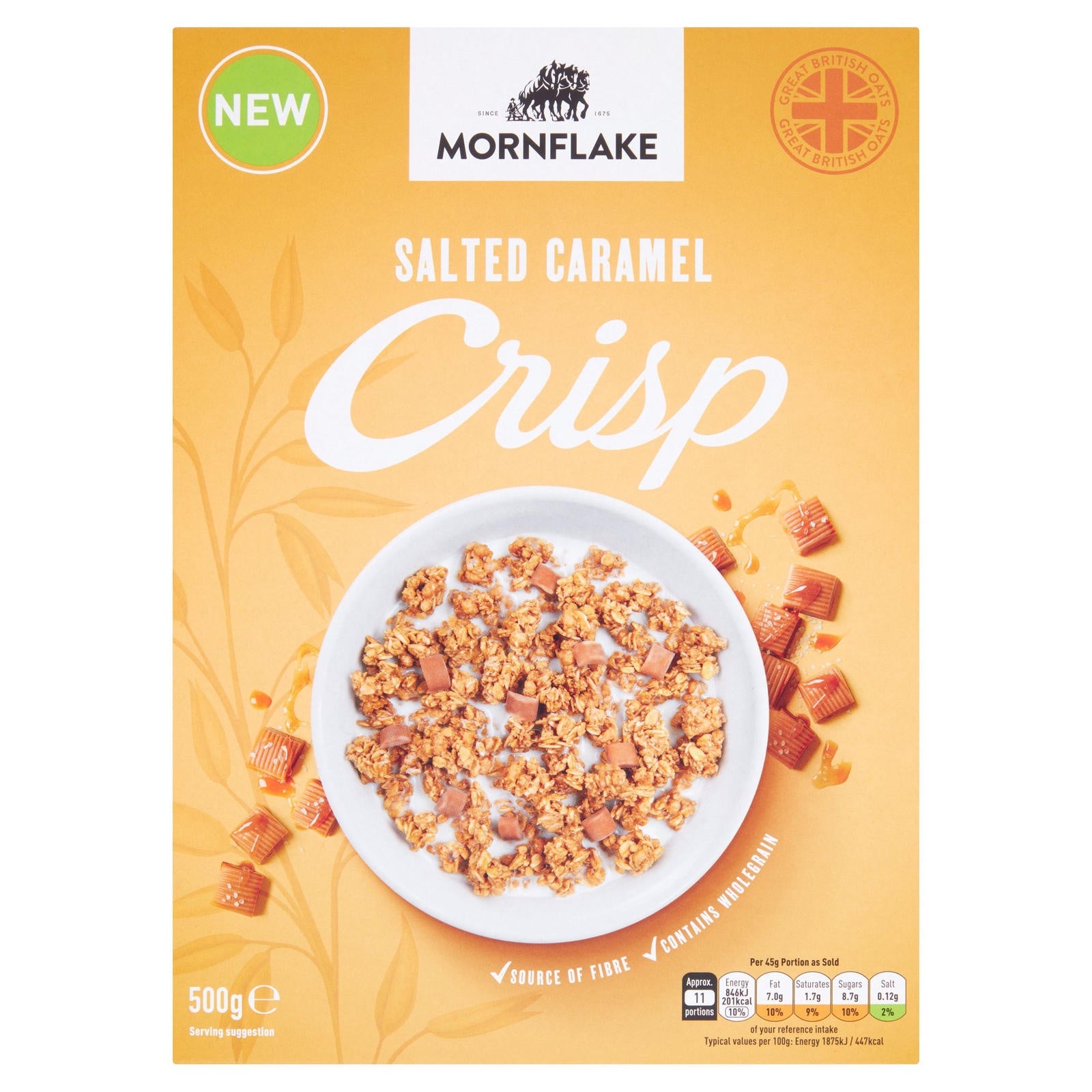 Mornflake Salted Caramel Crisp 500g