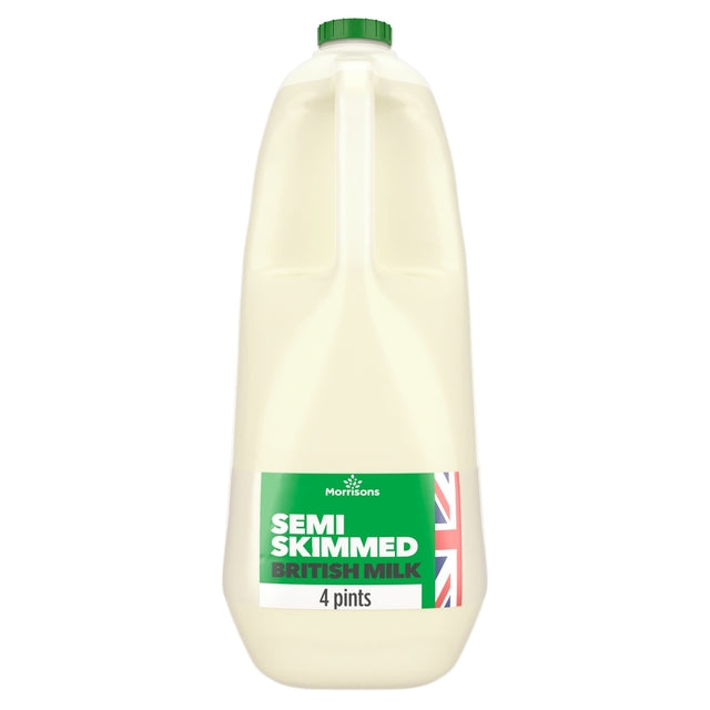 Morrisons British Semi Skimmed Milk 4 Pint