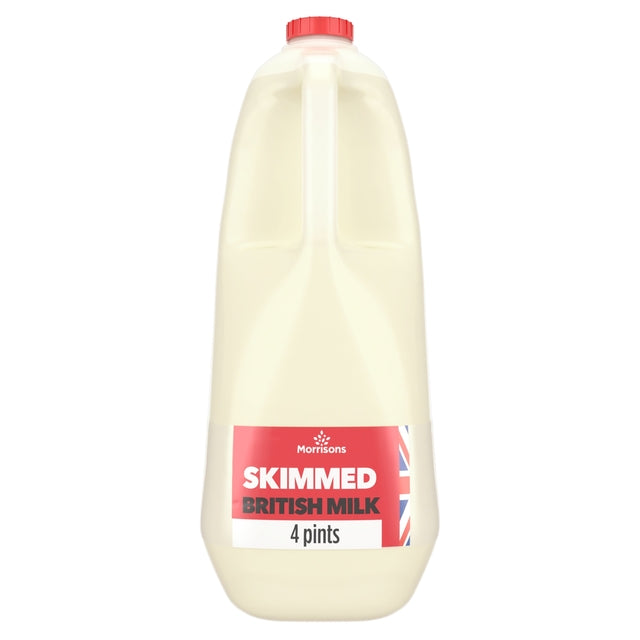 Morrisons British Skimmed Milk 4 Pint