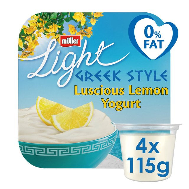 Muller Light Greek Style Lemon Yogurt 4 X 115g