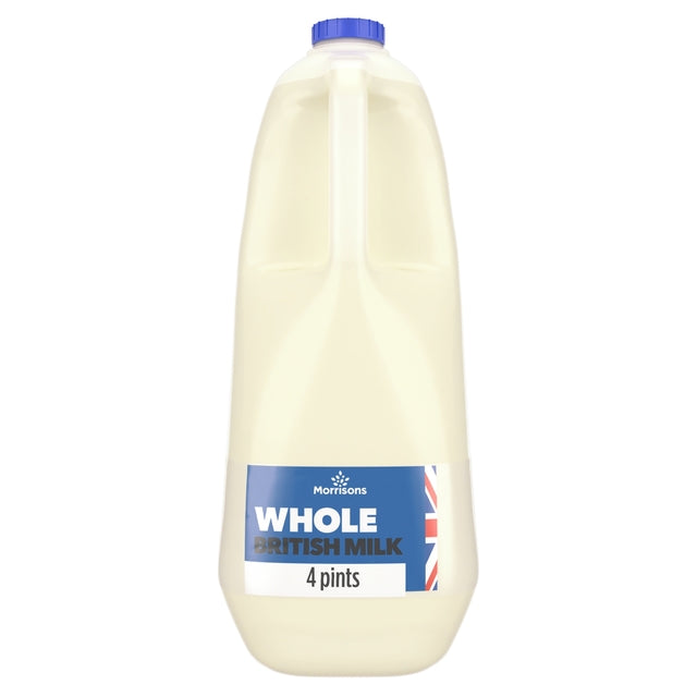 Morrisons British Whole Milk 4 Pint