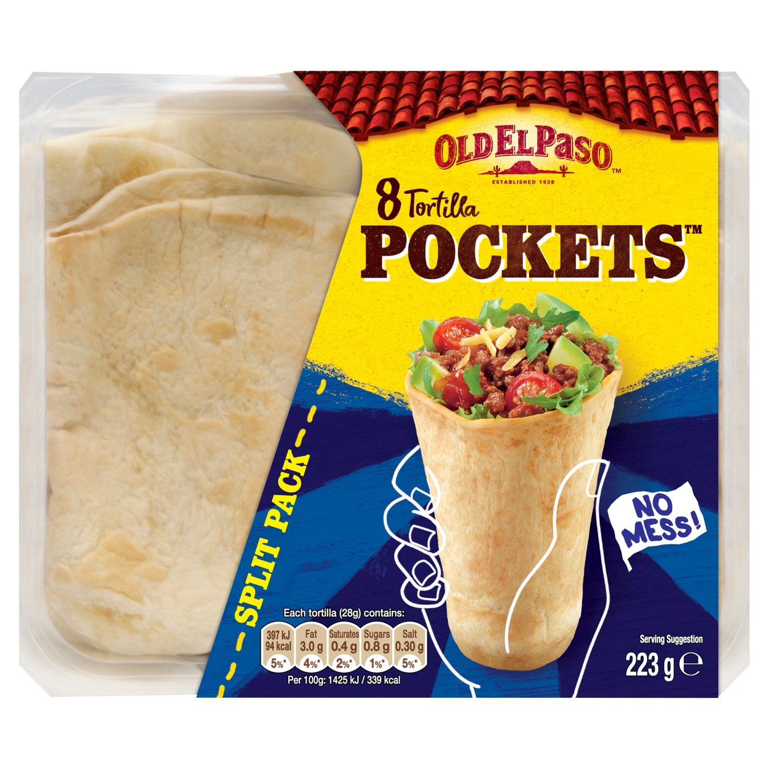 Old El Paso 8 Tortilla Pockets 223g