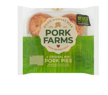 Pork Farms Mini Pork Pie 4pk