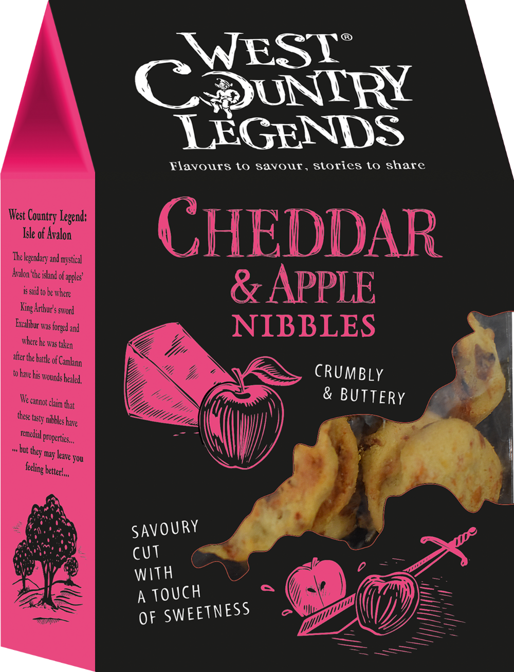 West Country Legends Cheddar and Apple Nibbles, 85g